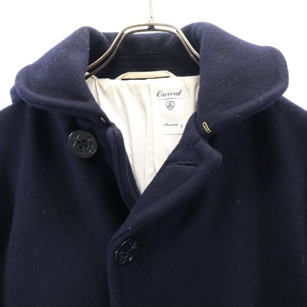 オーシバル ウールジャケット 3 紺 ORCIVAL コート フード メンズ