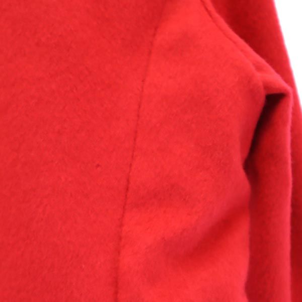 BALLY バリー ウールブレンド ノーカラージャケット USA6 レッド系 レディース