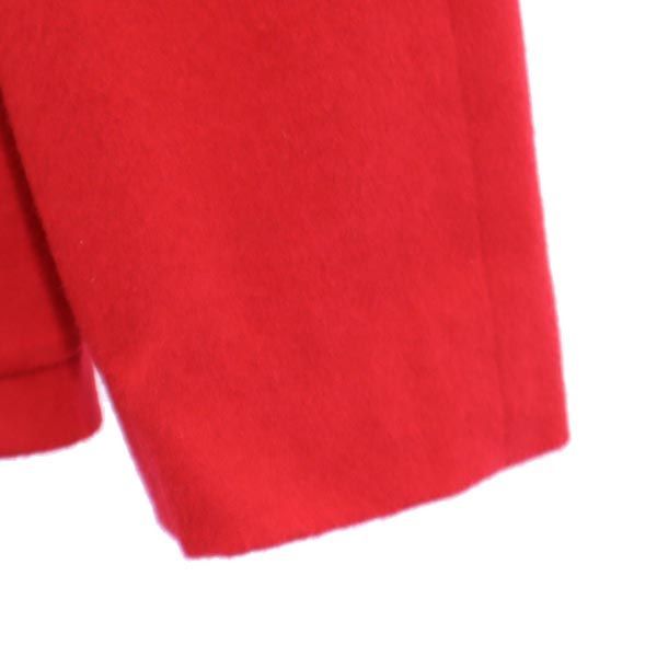 BALLY バリー ウールブレンド ノーカラージャケット USA6 レッド系 レディース