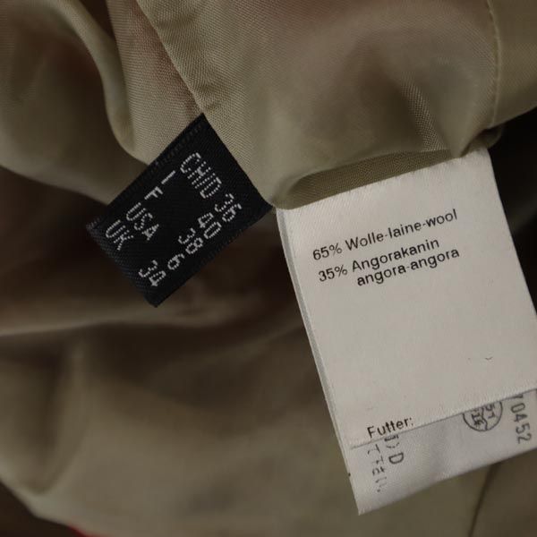 BALLY バリー ウールブレンド ノーカラージャケット USA6 レッド系 レディース