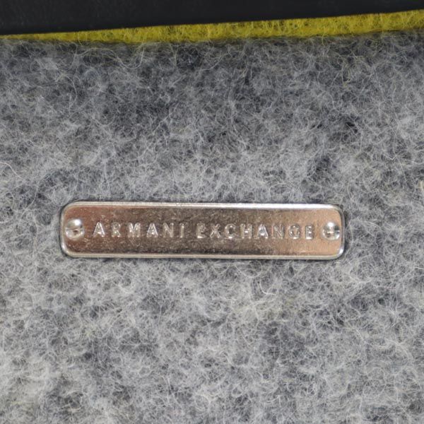 ARMANI EXCHANGE アルマーニエクスチェンジ ウールブレンド イミテーションレザー ライダースジャケット S グレー系 切替 レディース