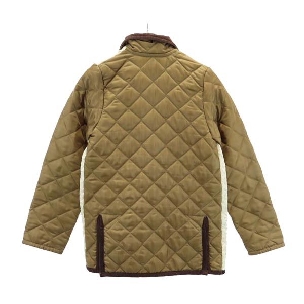 LAVENHAM ラベンハム 日本製 キルティングジャケット 36 茶系 フロントレース レディース