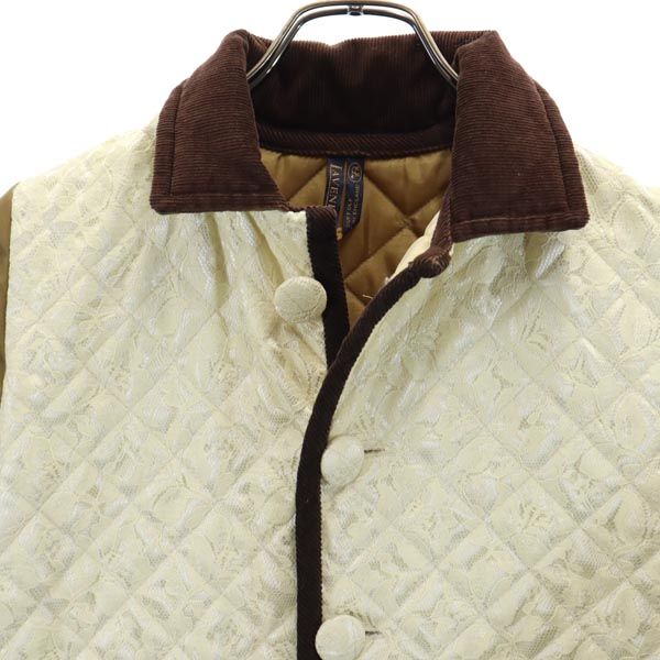 LAVENHAM ラベンハム 日本製 キルティングジャケット 36 茶系 フロントレース レディース
