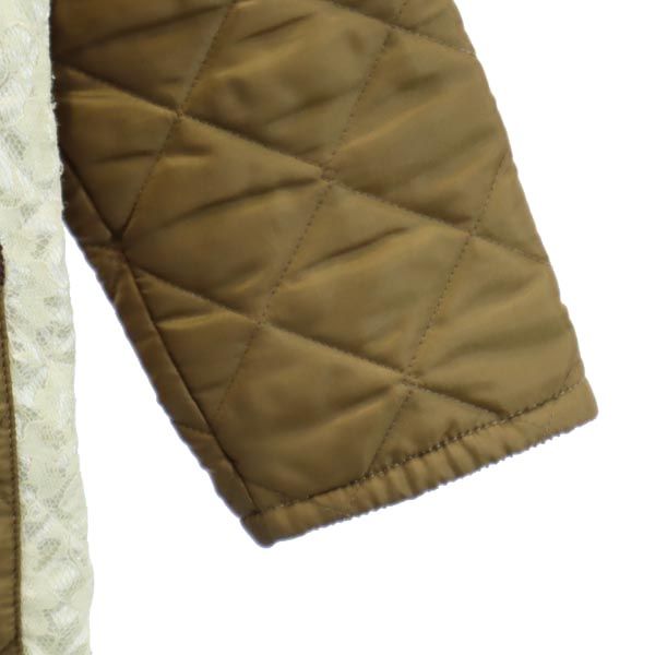 LAVENHAM ラベンハム 日本製 キルティングジャケット 36 茶系 フロントレース レディース