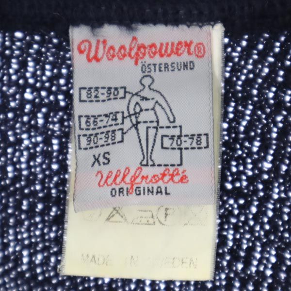 ウールパワー ニットジャケット XS ネイビー WOOL POWER メンズ