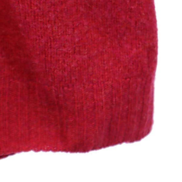 INVERALLAN インバーアラン 英国製 ウール 長袖 Vネック ニット 36 赤系 セーター メンズ