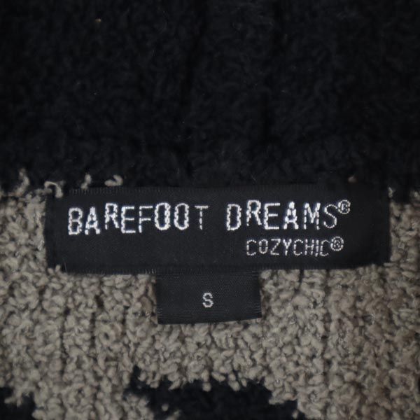 BAREFOOT DREAMS ベアフットドリームス 総柄 長袖 ショールカラー ニットカーディガン S ブラック系 メンズ
