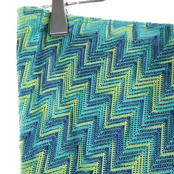 Missoni ミッソーニ イタリア製 総柄 長袖 スカートスーツ 上下 セットアップ 46/44 ブルー系 レディース