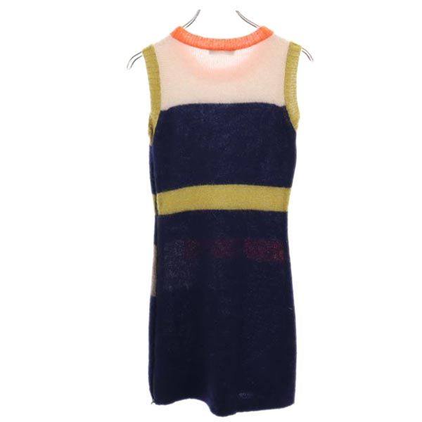 SEE BY CHLOE シーバイクロエ イタリア製 モヘヤブレンド ノースリーブ ニット ワンピース 38 レディース