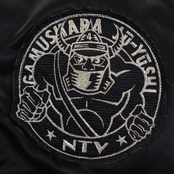 HARTWELL ハートウエル 80s ガムシャラ十勇士 USA製 バックロゴプリント スタジャン M 黒 ナイロン 裏キルティング メンズ