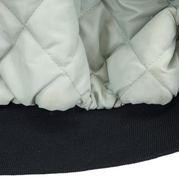 HARTWELL ハートウエル 80s ガムシャラ十勇士 USA製 バックロゴプリント スタジャン M 黒 ナイロン 裏キルティング メンズ