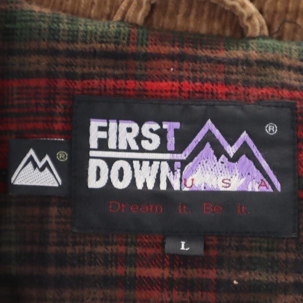 FIRSTDOWN ファーストダウン コーデュロイジャケット M 茶 メンズ