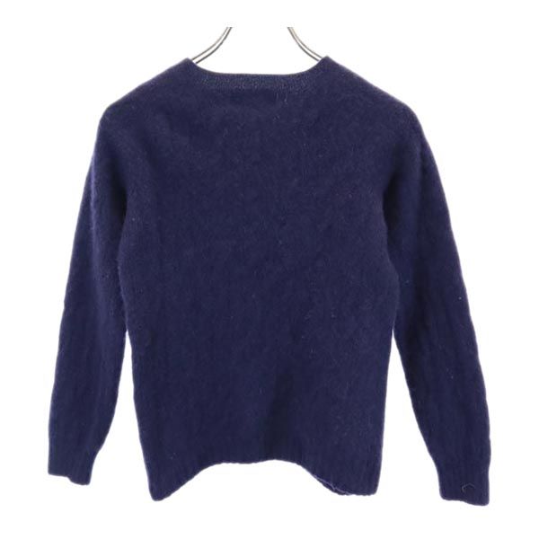 Laurence J Smith ローレンスジェイスミス 英国製 ウール 長袖 ニット 36 ネイビー セーター レディース