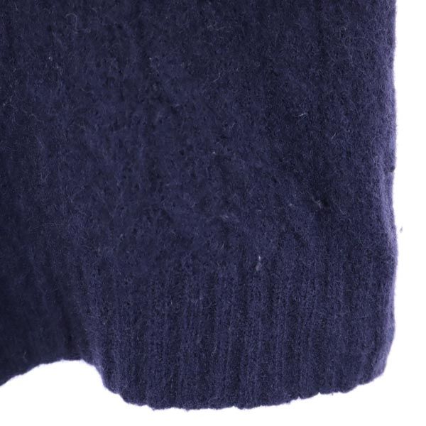 Laurence J Smith ローレンスジェイスミス 英国製 ウール 長袖 ニット 36 ネイビー セーター レディース