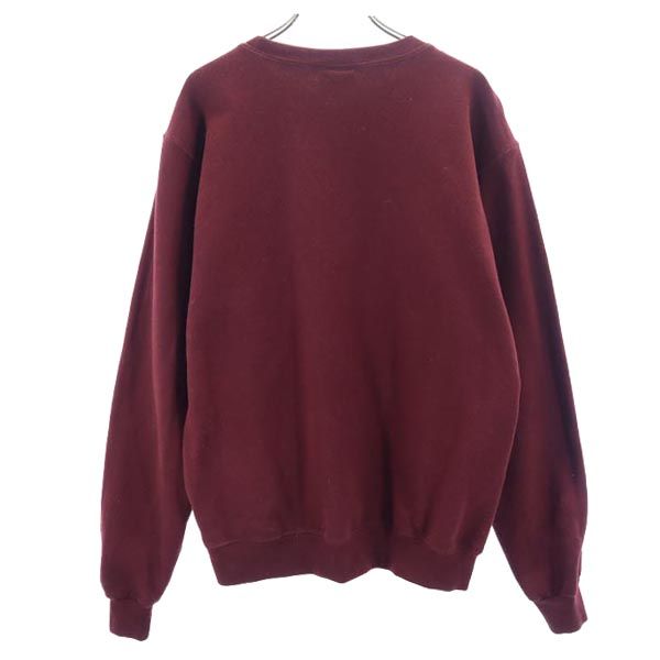 Champion チャンピオン ロゴ刺繍 長袖 スウェット トレーナー M えんじ 裏起毛 メンズ