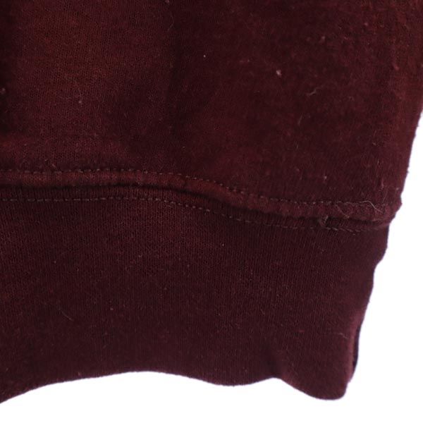 Champion チャンピオン ロゴ刺繍 長袖 スウェット トレーナー M えんじ 裏起毛 メンズ