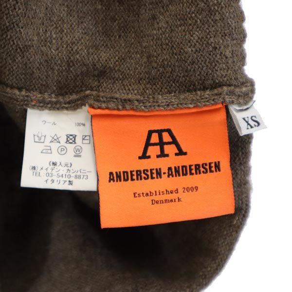 ANDERSEN-ANDERSEN アンデルセンアンデルセン イタリア製 ウール 長袖 セーター XS ブラウン サムホール ニット レディース