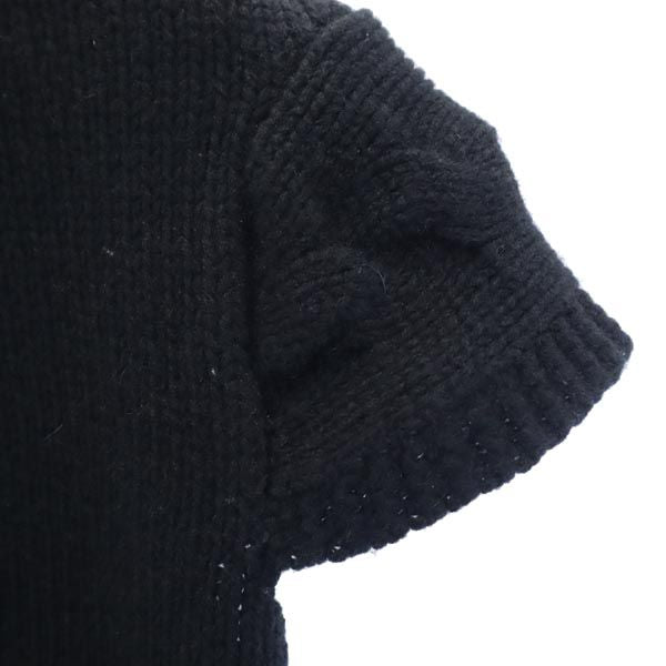 S Max Mara エスマックスマーラ カシミヤブレンド 半袖 ニットカーディガン 黒 レディース