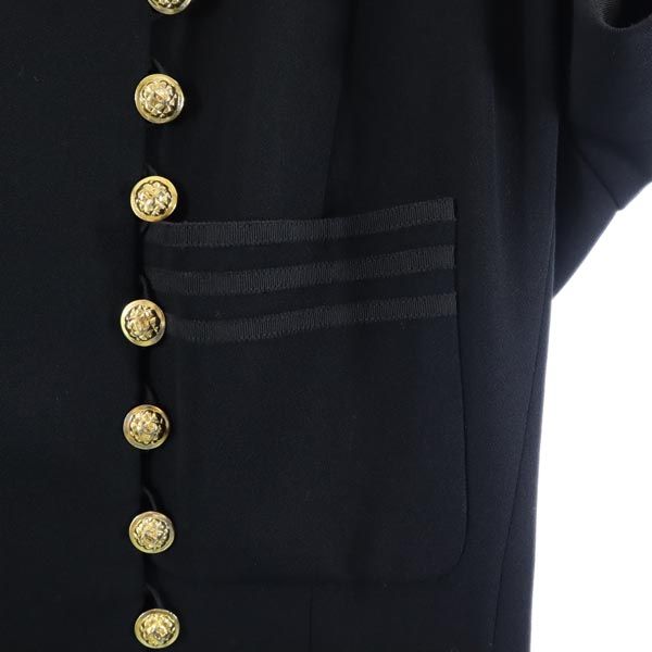 CHANEL シャネル 20172 ココ金ボタン スーツジャケット 42 黒 ヴィンテージ レディース