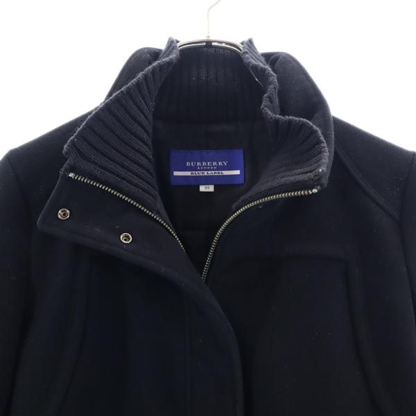 BURBERRY BLUE LABEL バーバリーブルーレーベル 日本製 三陽商会 ウールジャケット 38 黒 レディース