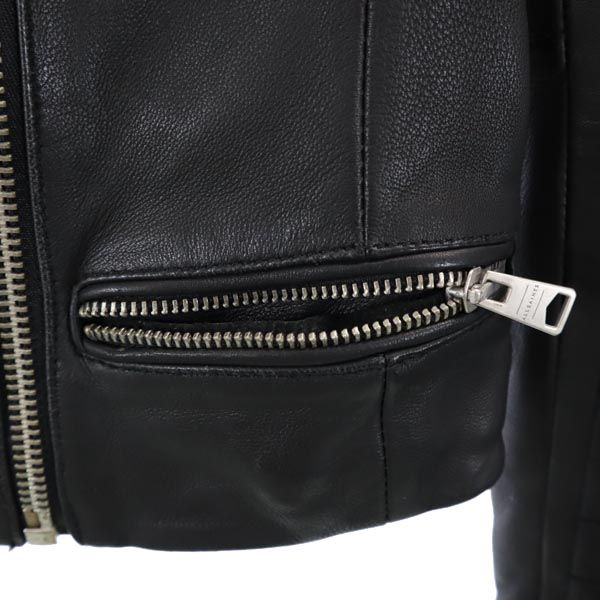 ALLSAINTS オールセインツ 羊革 レザージャケット UK2 黒 本皮 レディース