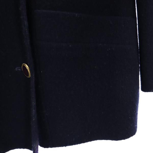 Burberrys バーバリーズ ウール ラペル切替 ダブル ジャケット 11AR ネイビー系 オールド レディース