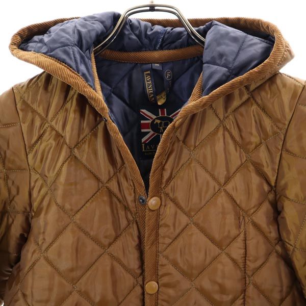 LAVENHAM ラベンハム 英国製 キルティングジャケット 36 ブラウン系 フード レディース