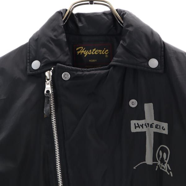 ヒステリック ライダース風 デザイン 中綿ジャケット 140ｃｍ 黒 HYSTERIC キッズ