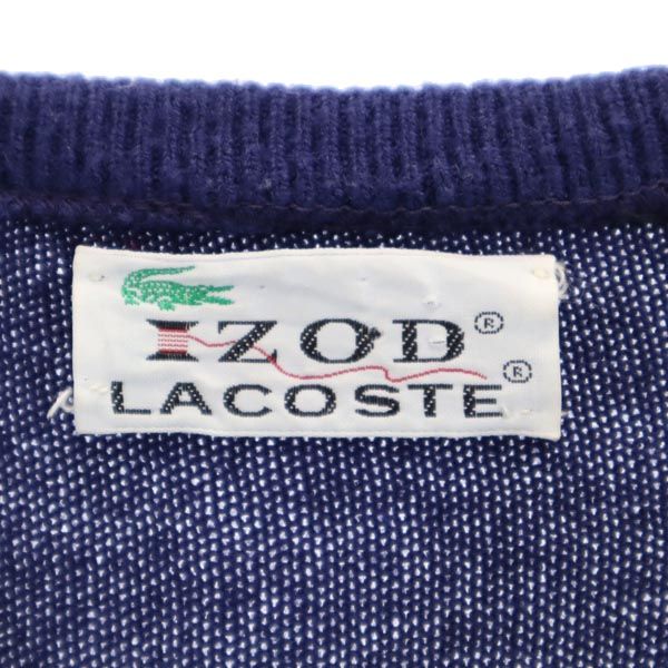 ラコステ 長袖 Vネック セーター ネイビー系 LACOSTE ニット メンズ