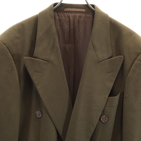 Loro Piana HUGO BOSS ロロピアーナ ヒューゴボス スイス製 カシミヤ100% テーラードジャケット カーキ ダブルボタン メンズ