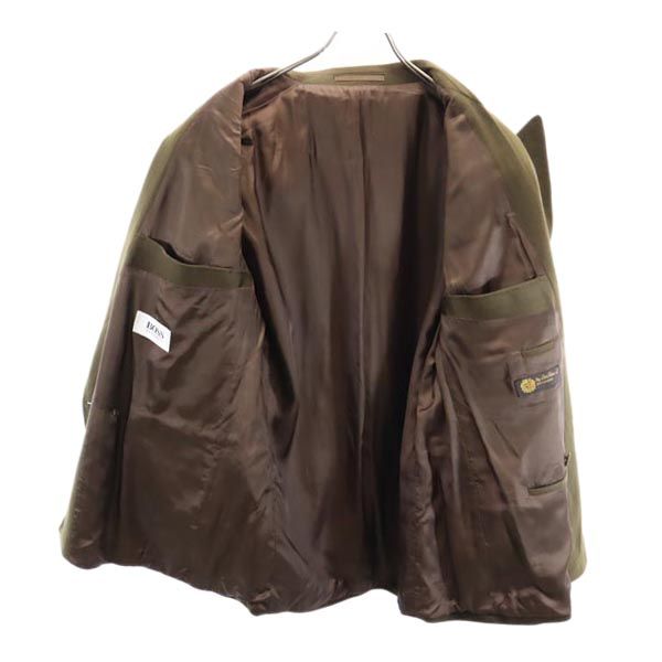 Loro Piana HUGO BOSS ロロピアーナ ヒューゴボス スイス製 カシミヤ100% テーラードジャケット カーキ ダブルボタン メンズ