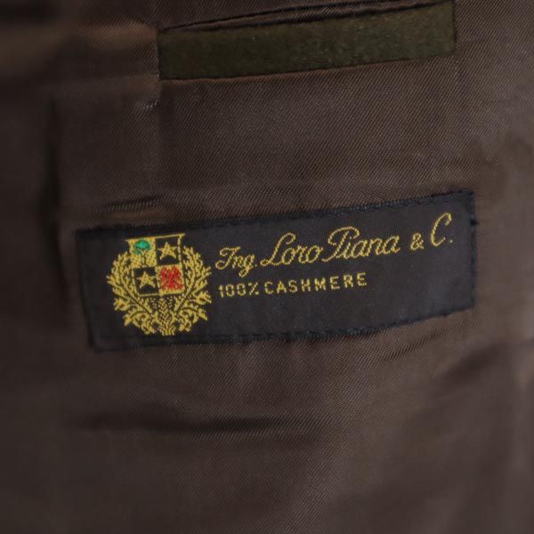 Loro Piana HUGO BOSS ロロピアーナ ヒューゴボス スイス製 カシミヤ100% テーラードジャケット カーキ ダブルボタン メンズ