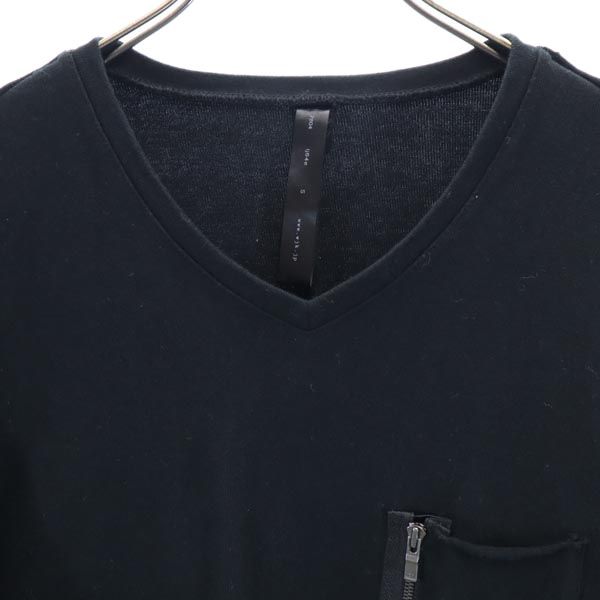 wjk ダブルジェイケイ 日本製 長袖 Tシャツ S 黒系 ロンT メンズ