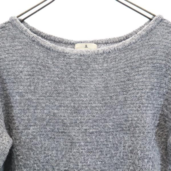 LANVIN ランバン 日本製 モヘヤブレンド 7分袖 チュニック 38 グレー系 レディース