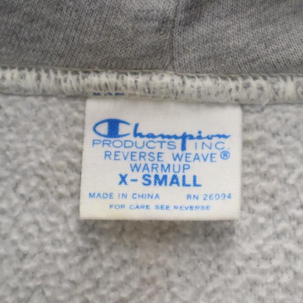 Champion チャンピオン 青単 復刻 長袖 リバースウィーブ スウェット ワンピース XS グレー系 Reverse Weave 裏起毛 レディース