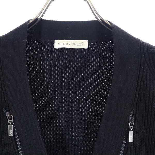 SEE BY CHLOE シーバイクロエ ニットジャケット 38 黒 レディース