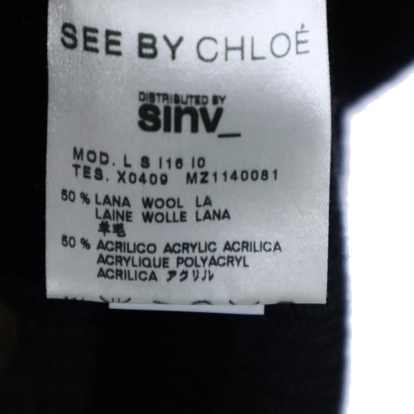 SEE BY CHLOE シーバイクロエ ニットジャケット 38 黒 レディース