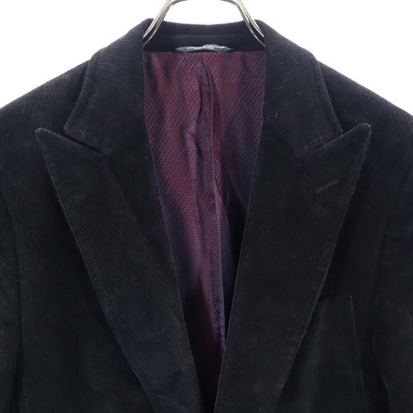 DOLCE&GABBANA ドルチェアンドガッバーナ イタリア製 コーデュロイ テーラードジャケット 黒 メンズ