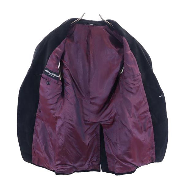 DOLCE&GABBANA ドルチェアンドガッバーナ イタリア製 コーデュロイ テーラードジャケット 黒 メンズ