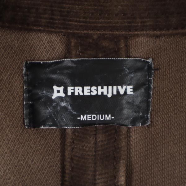 freshjive フレッシュジャイブ 長袖 コーデュロイシャツ M 茶 メンズ