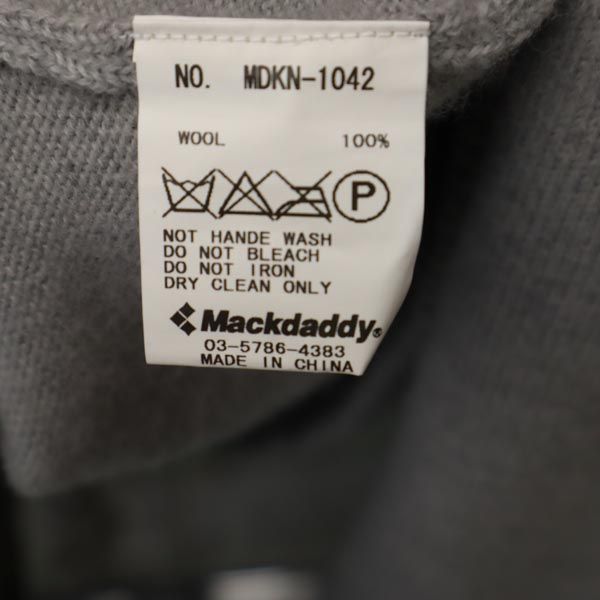 MDYBRANDNOTRATED ウール 長袖 ニット M グレー系 セーター メンズ