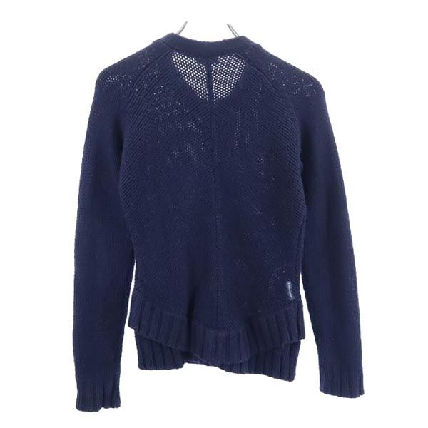 ARMANI JEANS アルマーニジーンズ ウールブレンド ニットジャケット S ネイビー系 レディース