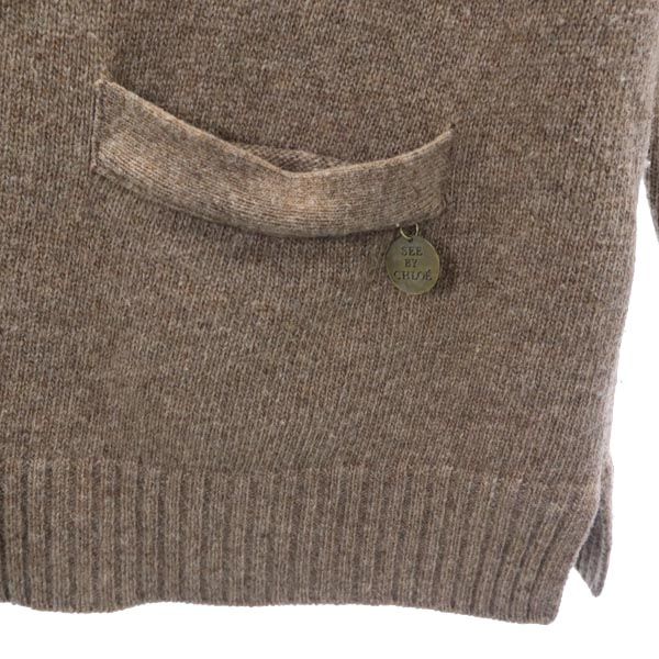 SEE BY CHLOE シーバイクロエ イタリア製 長袖 カーディガン 38 茶 レディース