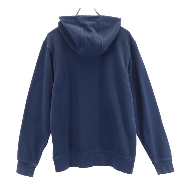 THE NORTH FACE ノースフェイス ロゴプリント 長袖 スウェットパーカー S ネイビー 裏起毛 プルオーバー トレーナー メンズ