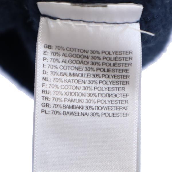 THE NORTH FACE ノースフェイス ロゴプリント 長袖 スウェットパーカー S ネイビー 裏起毛 プルオーバー トレーナー メンズ