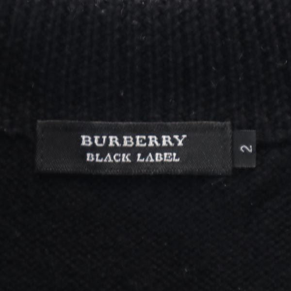 BURBERRY BLACK LABEL バーバリーブラックレーベル 三陽商会 ウールブレンド 長袖 ニット 2 ブラック系 セーター メンズ