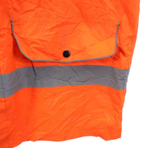 FAB バックロゴプリント ジャケット L オレンジ系 フード コート 裏キルティング メンズ