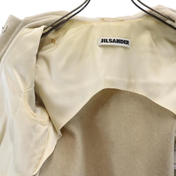 JIL SANDER ジルサンダー イタリア製 カシミヤウールブレンド ハーフ コート 34 ベージュ系 レディース