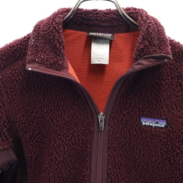 patagonia パタゴニア 23071 ボア ボア フリースジャケット XS えんじ系 アウトドア 裏メッシュ レディース