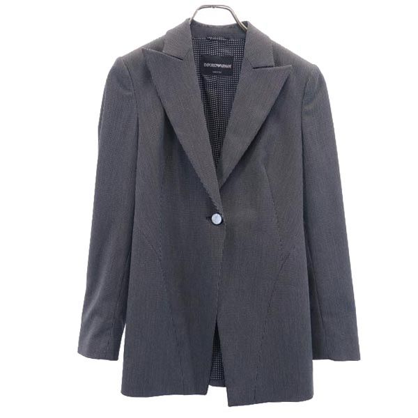 Emporio Armani エンポリオアルマーニ イタリア製 ドット テーラードジャケット 36 グレー系 レディース